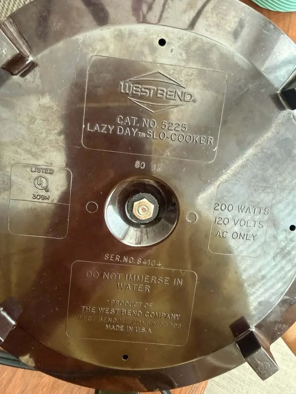 West Bend Lazy Day 6 Quart Slow Cooker Base tested work great !!